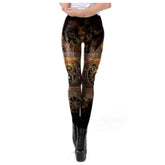 Sexy Steampunk Leggings 3D Sublimated Vintage Gears Trouser